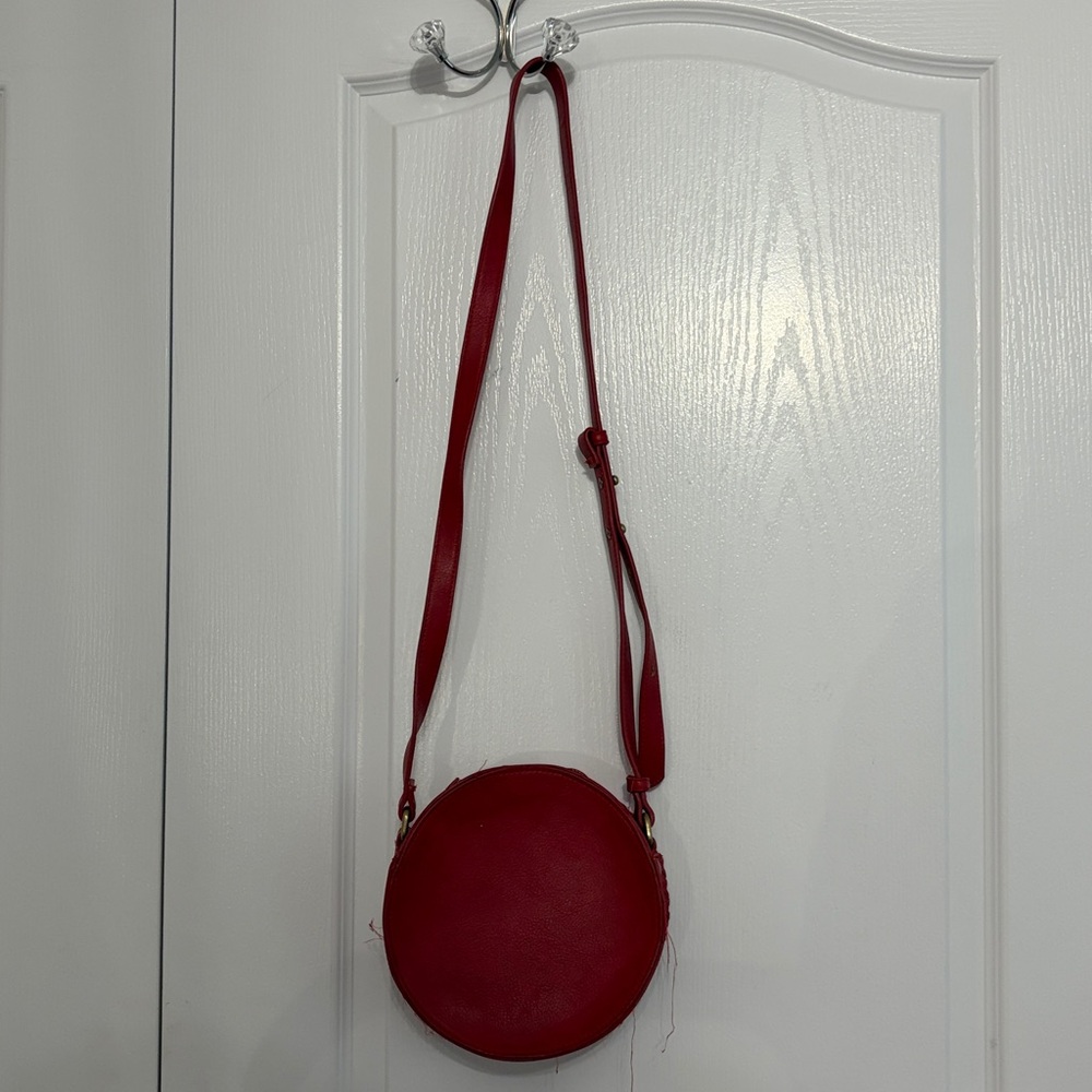 Red Round Crossbody Bag